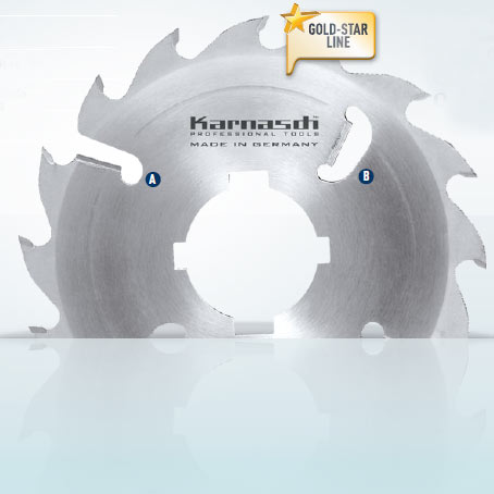 Hartmetall-bestücktes Kreissägeblatt, Vielblatt mit Räumerschneiden 350x3,6/2,5x30mm 24 FZ+R - 2xA