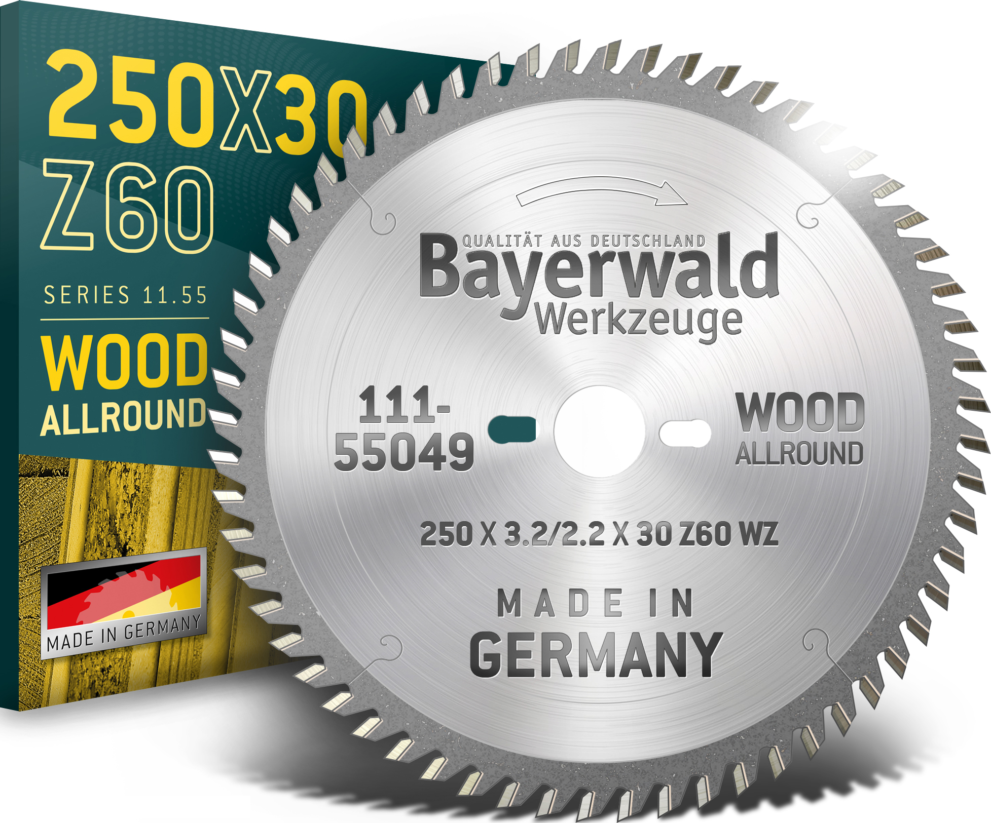 HM Kreissägeblatt - 250 x 3.2/2.2 x 30 Z60 WZ KW