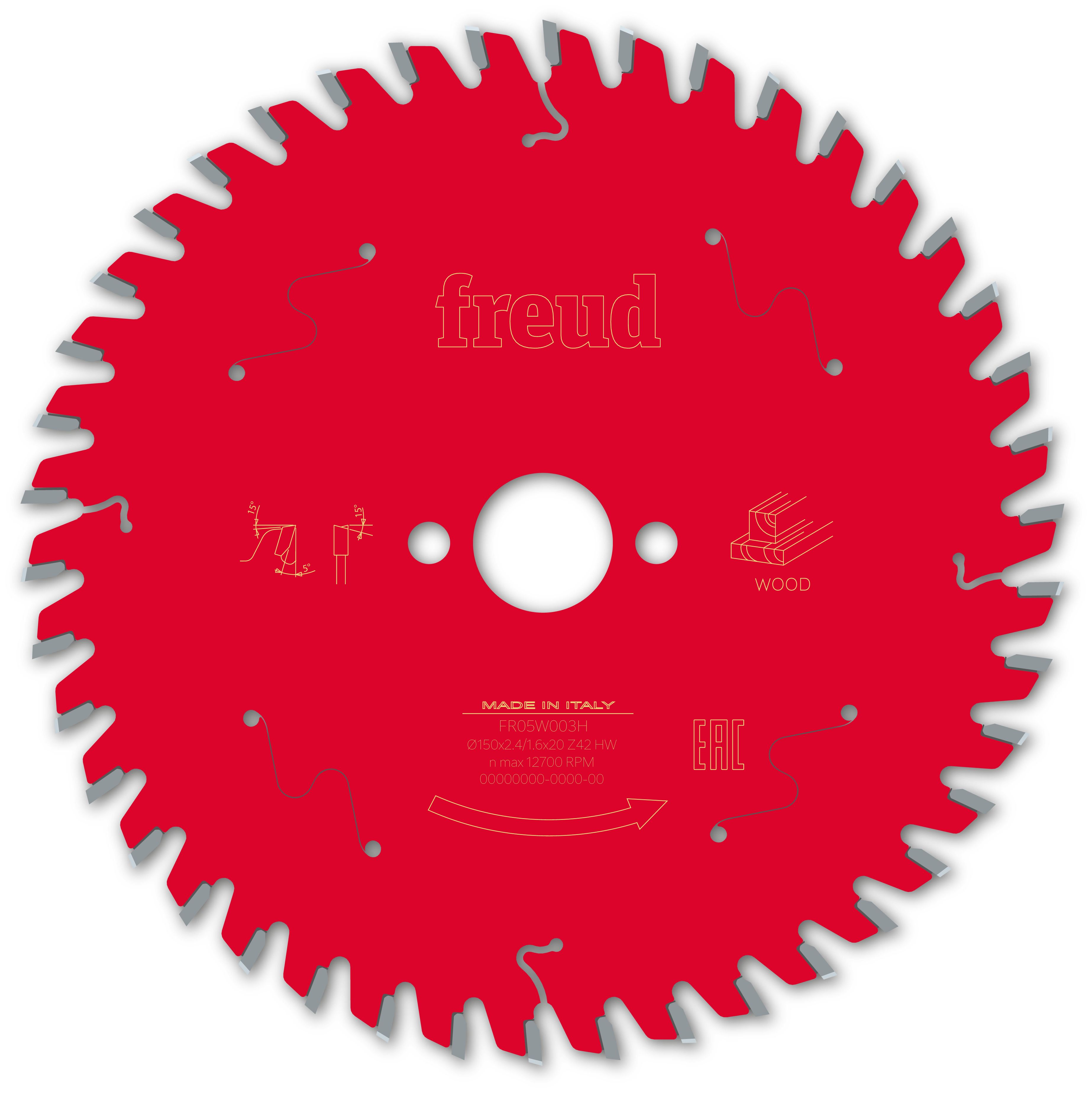 Freud HM-Kreissägeblatt · Ø 150 x 20 mm · Z42 · Wechselzahn