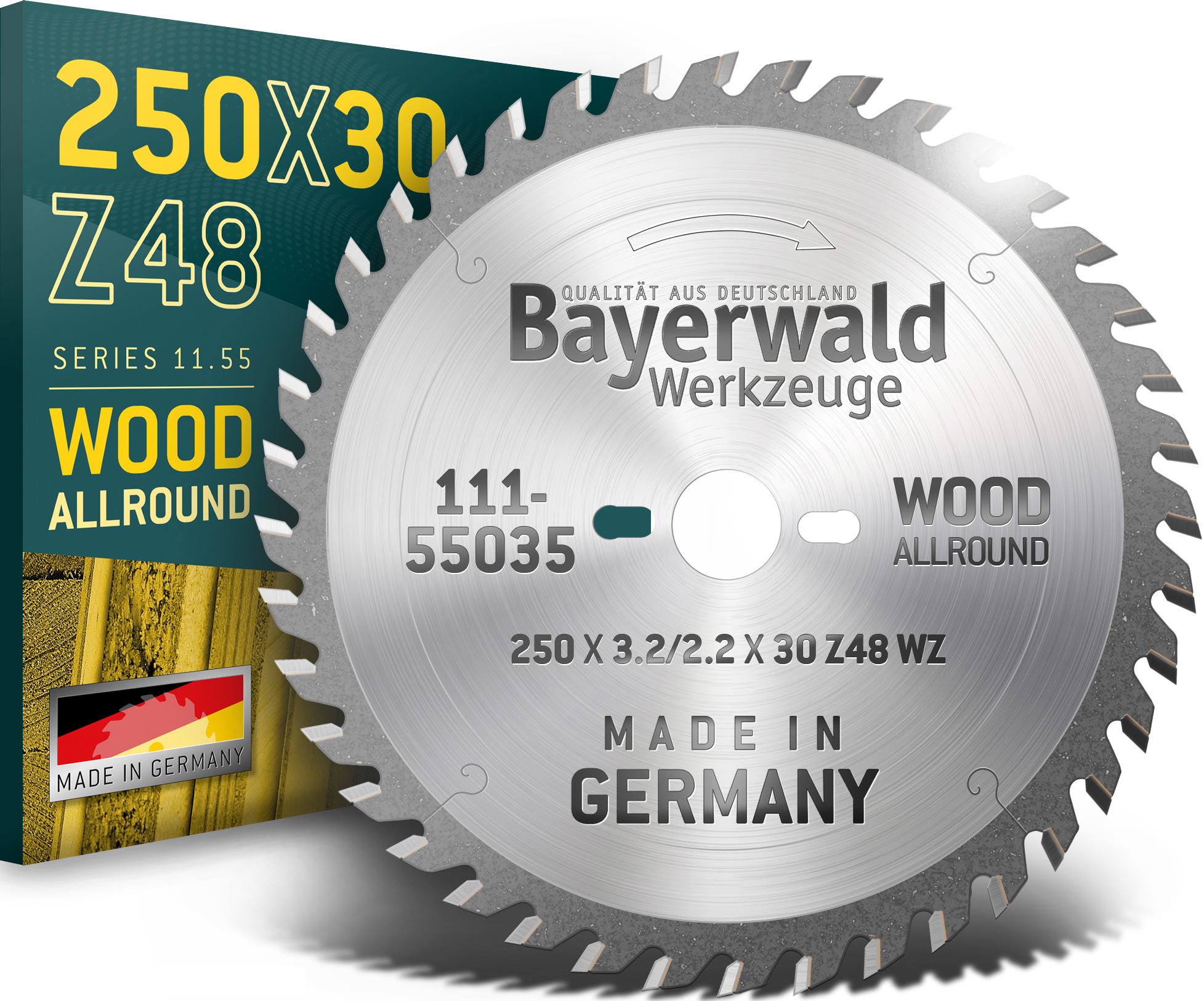 HM Kreissägeblatt - 250 x 3.2/2.2 x 30 Z48 WZ GW