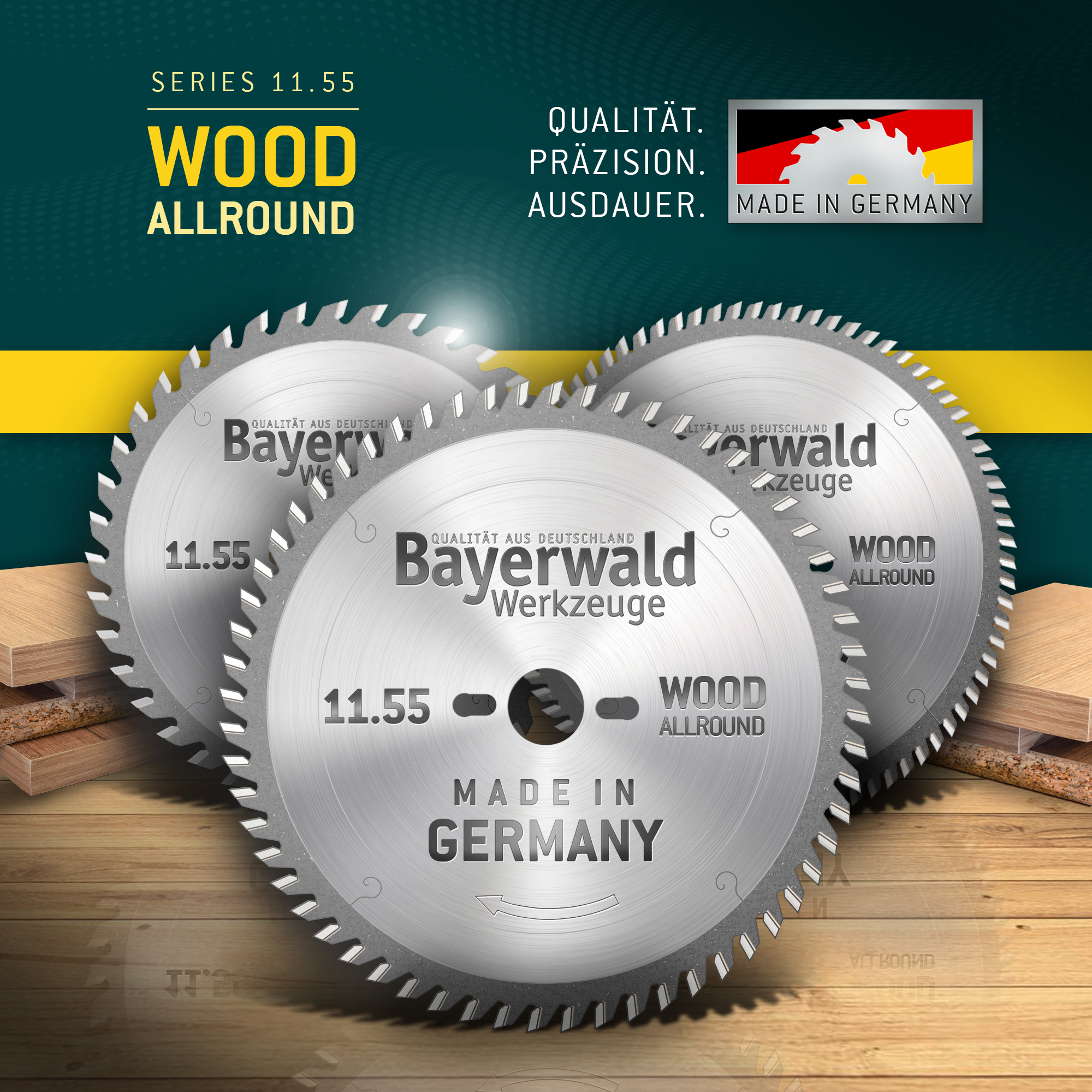 Bayerwald - HM Tischkreissägeblatt Ø 254 mm x 2,8 mm x 30 mm (Für Holz, Spanplatten, Profilleisten etc.) | Kombinebenlöcher für Bosch GTS 10 & PTS 10 (40 Zähne)