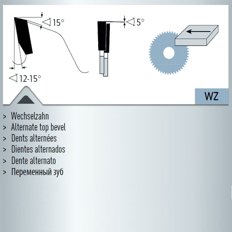 Hartmetall-bestücktes Kreissägeblatt Formatieren - Fertigschnitt 400x3,5/2,5x30mm 120 TFP - NL: UNI