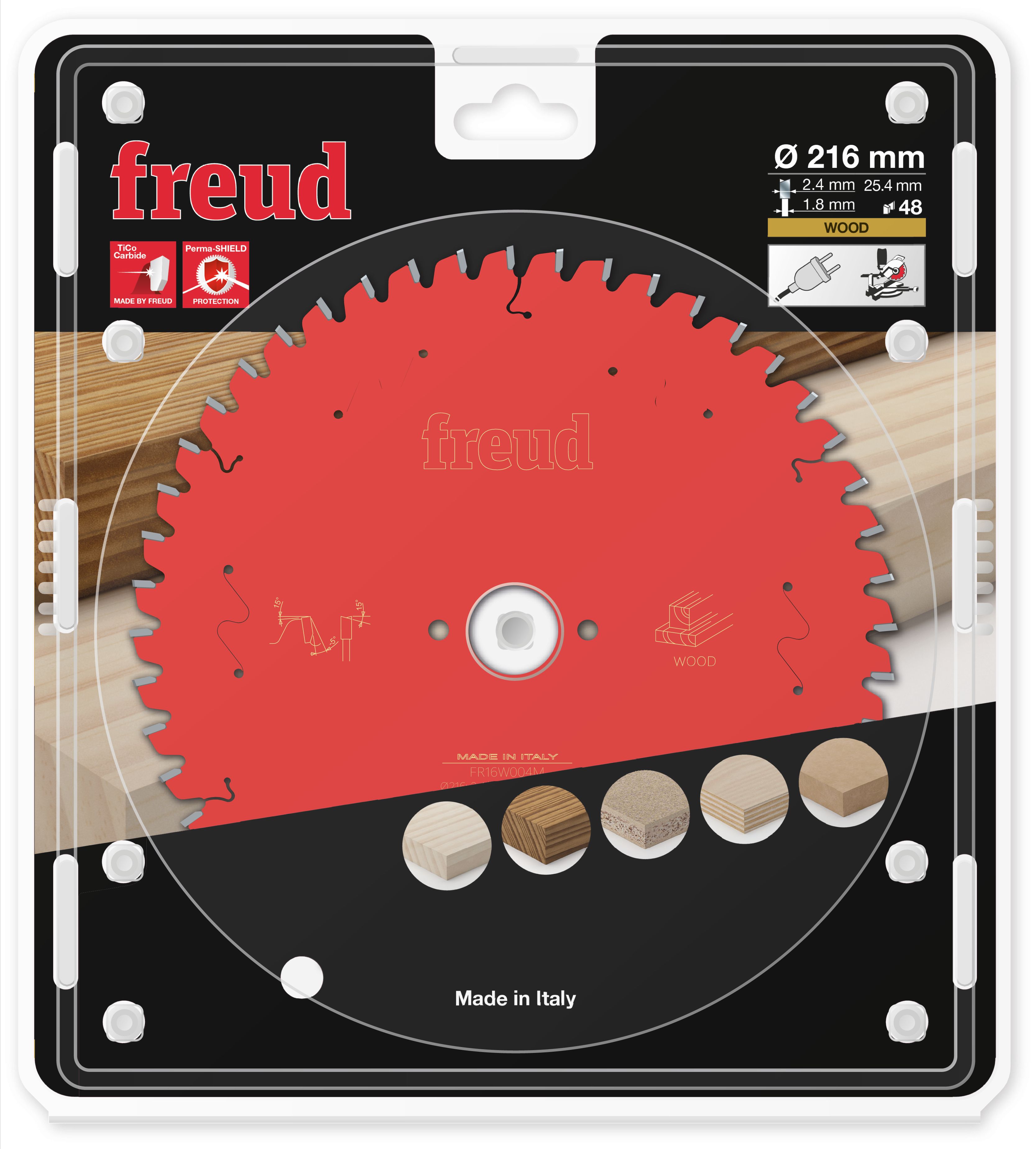 Freud HM-Kreissägeblatt · Ø 216 x 25.4 mm · Z48 · Wechselzahn