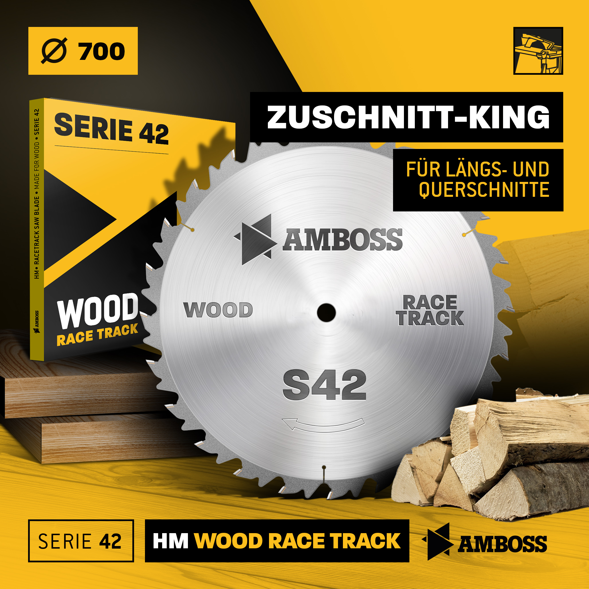 HM Kreissägeblatt - 700 x 4/3.0 x 30 Z42 WZ