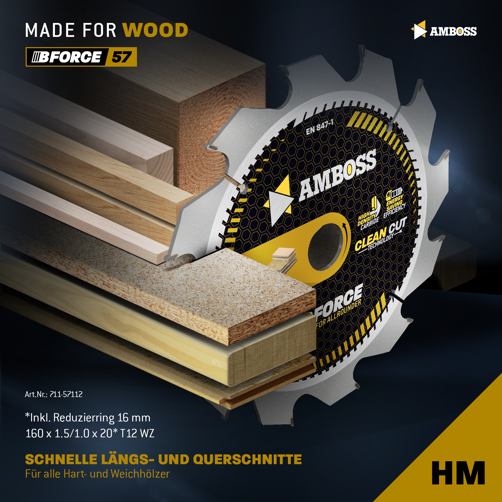 HM Kreissägeblatt - 160 x 1.5/1.0 x 20 Z12 WZ