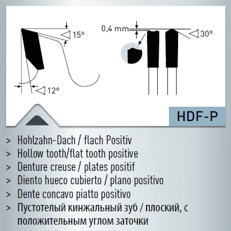 Hartmetall-bestücktes Kreissägeblatt Formatieren - Hohlzahn 350x3,5/2,5x30mm 72 HDF-P - NL:UNI