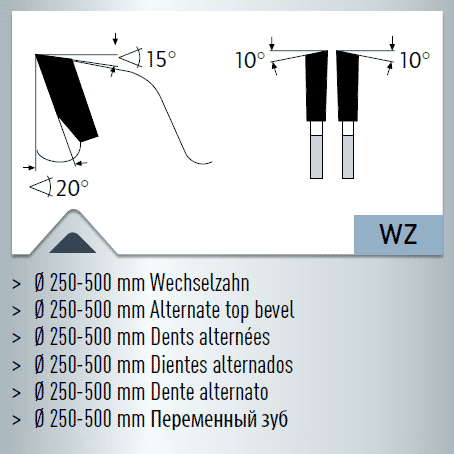 Hartmetall-bestücktes Kreissägeblatt, Zuschnitt Sägeblatt - Wechselzahn 370x4,2/2,5x30mm 26 WZ - NL