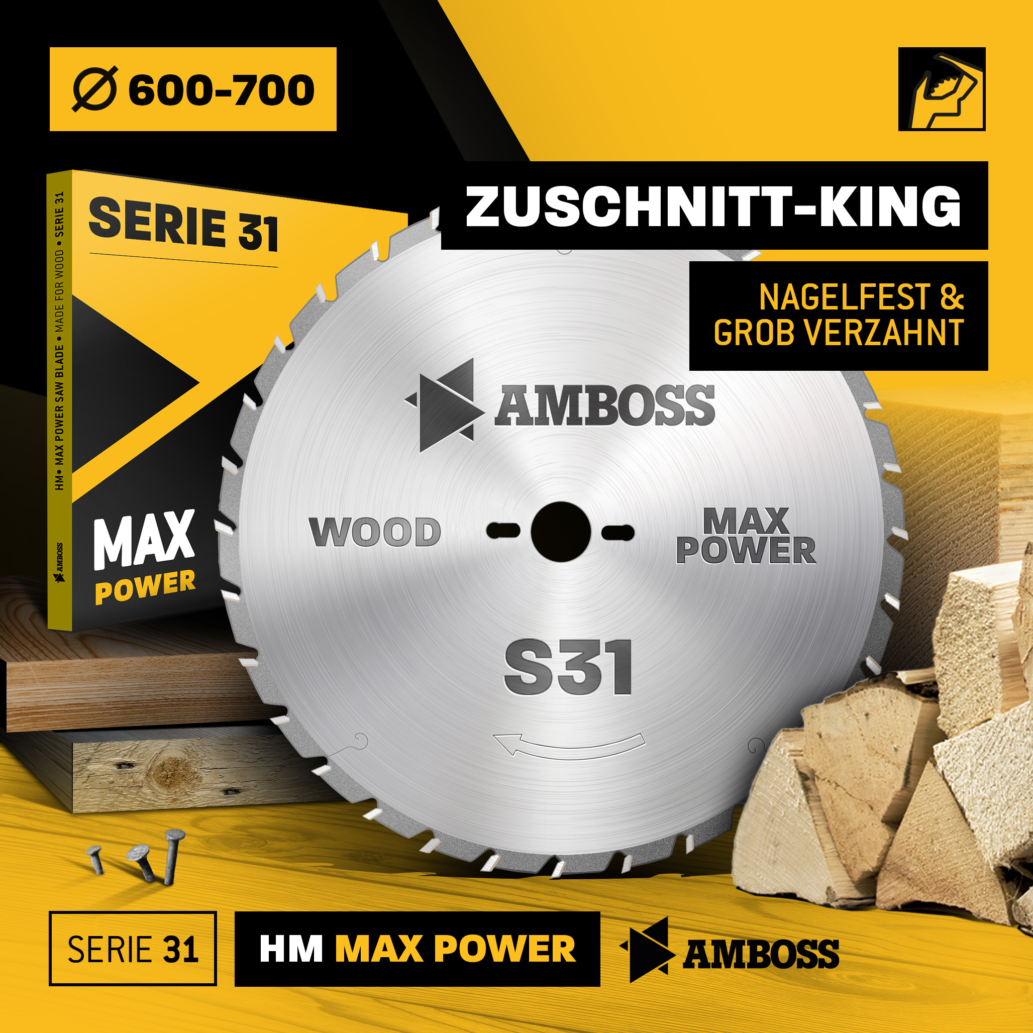 HM Kreissägeblatt - 600 x 4/3.0 x 30 Z40 TZ