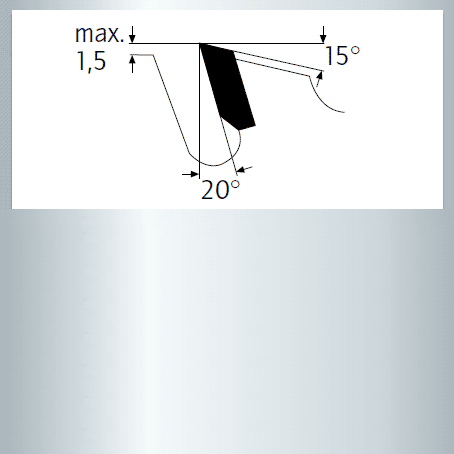 Hartmetall-bestücktes Kreissägeblatt, Zuschnitt Kreissägeblatt -  Wechselzahn mit Abweiser 280x3,2/